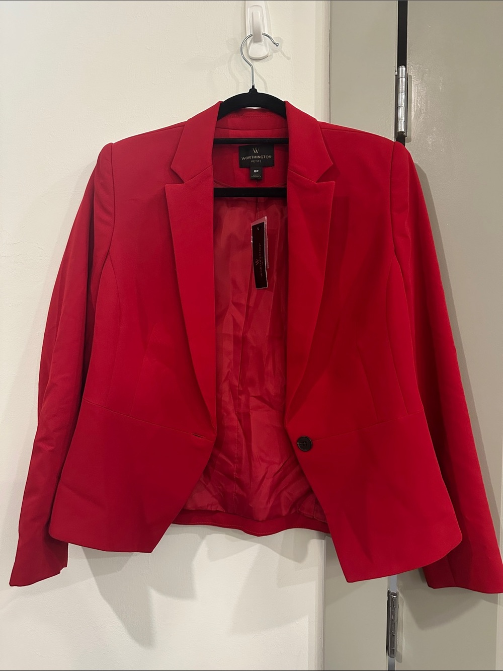 NWT Worthington Red Single-Button Women's Blazer and Pant Suit
